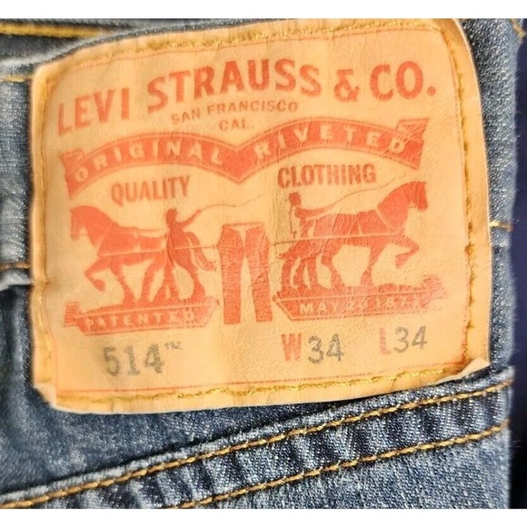 Levi’s 514 Straight Fit Jeans - 34x34 Blue - Picture 6 of 8